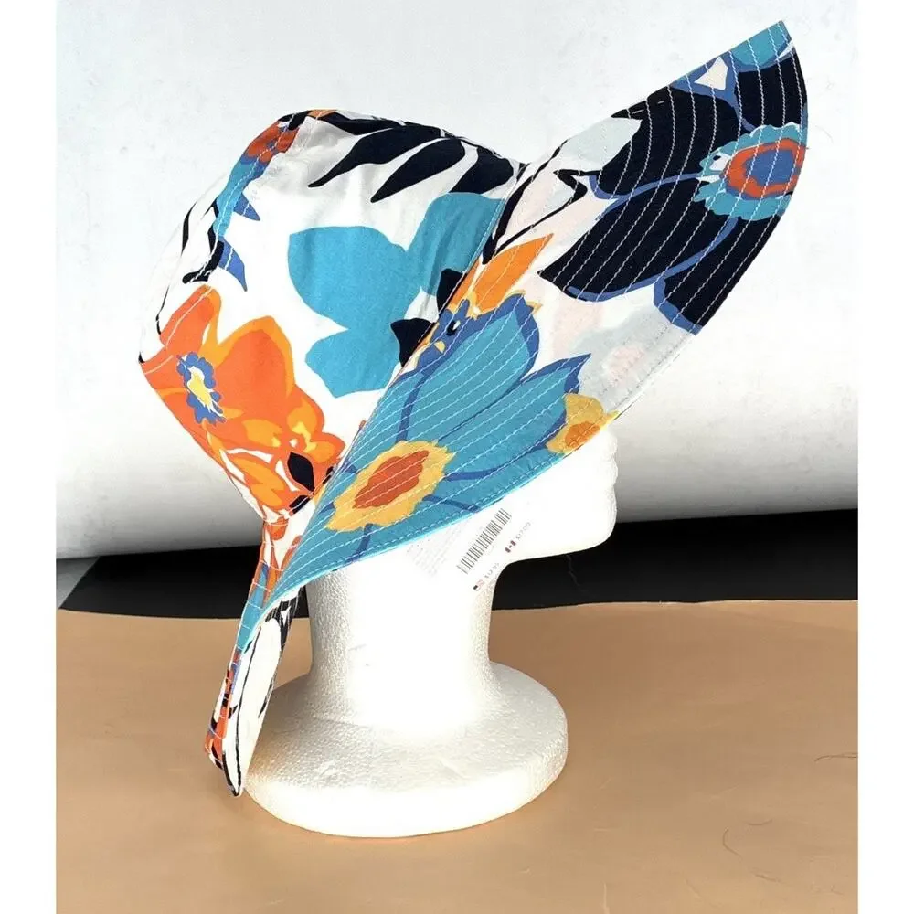 Bundle 2 NWT Gymboree Sun Hat Girls Kids Sz 5-7 Tropical Flowers & Animal Print
